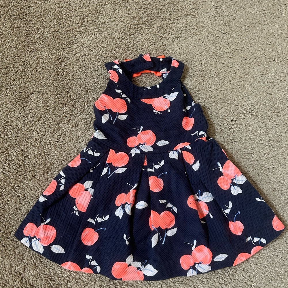 Janie and Jack Orange Pink Pleated Sundress